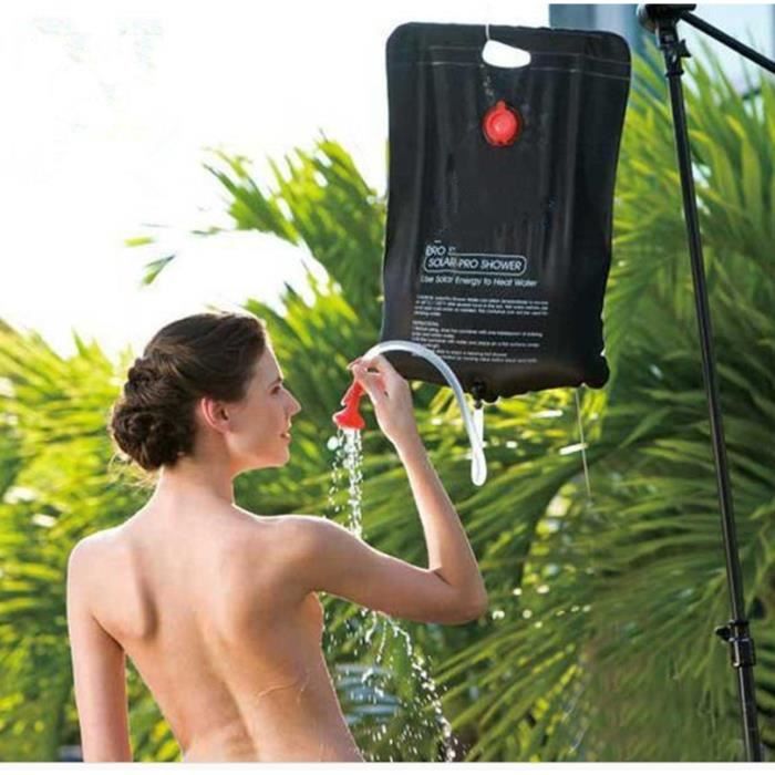 Avis : La douche solaire portable pour le camping et voyage